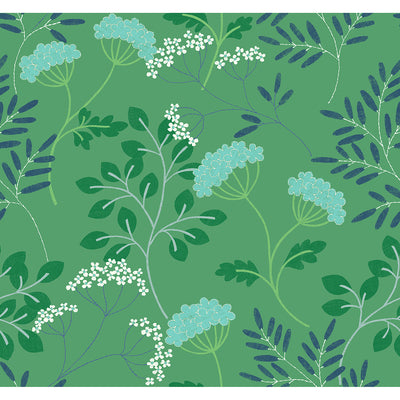 product image of Sorrel Green Botanical Wallpaper from the Scott Living II Collection by Brewster Home Fashions 568