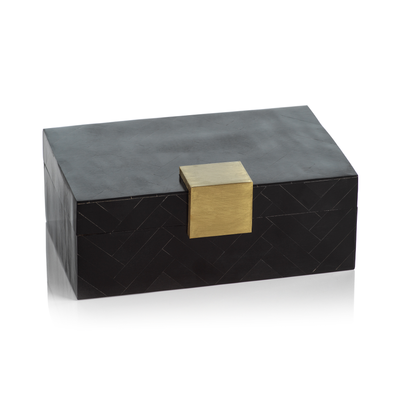 product image of Sotavento Resin Chevron Inlaid Decorative Box 590