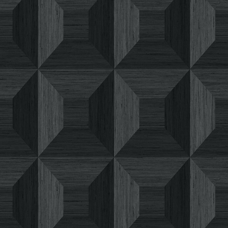 media image for Squared Away Geometric Wallpaper in Ebony from the More Textures Collection by Seabrook Wallcoverings 246
