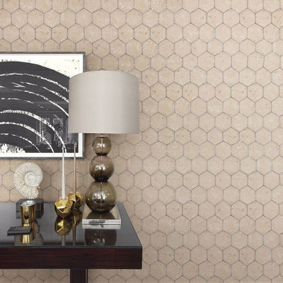 product image for Starling Honeycomb Wallpaper in Copper from the Polished Collection by Brewster Home Fashions 79