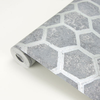 product image for Starling Honeycomb Wallpaper in Pewter from the Polished Collection by Brewster Home Fashions 42