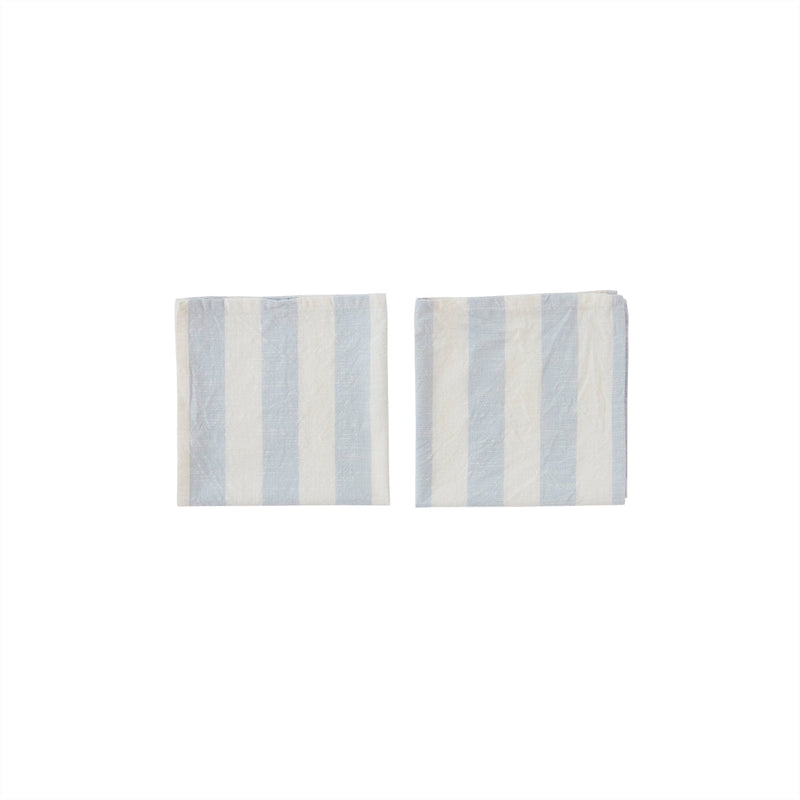 media image for striped napkin pack of 2 ice blue oyoy l300309 1 242