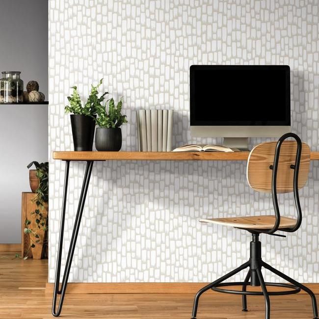 media image for Sumi-E Peel & Stick Wallpaper in Taupe by RoomMates for York Wallcoverings 27