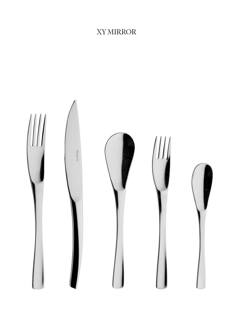 media image for XY Mirror Finish 5 Piece Flatware Set by Degrenne Paris 259