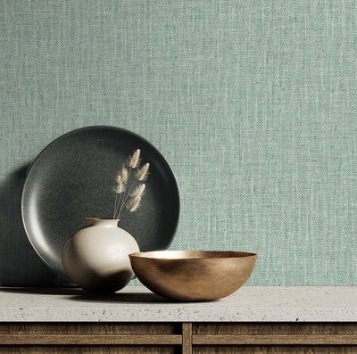 product image for Tweed Vinyl Wallpaper in Wintermint 25