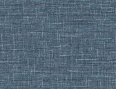 product image of Grasmere Weave Vinyl Wallpaper in Faded Cobalt 50