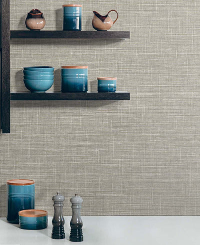 product image for Grasmere Weave Vinyl Wallpaper in Cinnamon 82