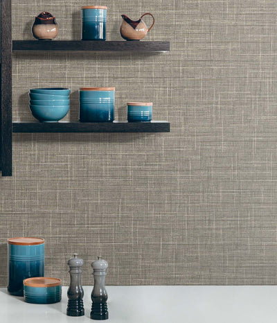 product image for Grasmere Weave Vinyl Wallpaper in Cappuccino 72