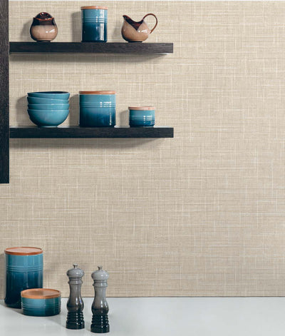 product image for Grasmere Weave Vinyl Wallpaper in Toast 77