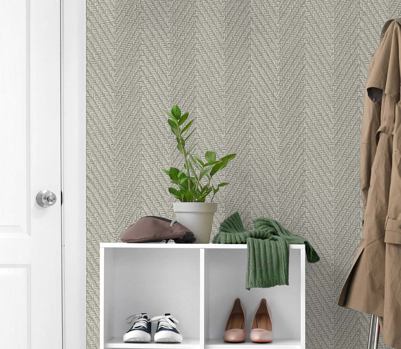 media image for Throw Knit Vinyl Wallpaper in Cafe Au Lait 221