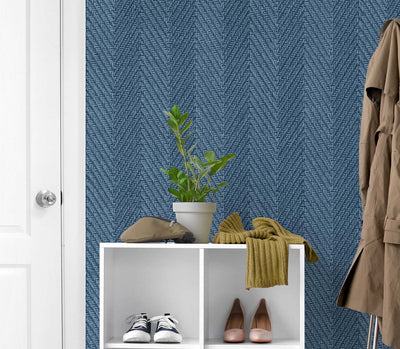 product image for Throw Knit Vinyl Wallpaper in Evening Breeze 61