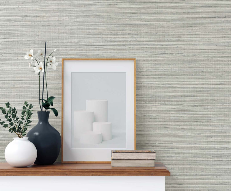 media image for Edmond Faux Sisal Vinyl Wallpaper in Dove Grey 23