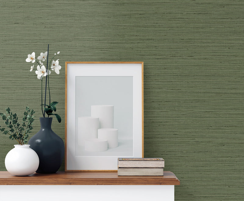 media image for Edmond Faux Sisal Vinyl Wallpaper in Faded Jade 288