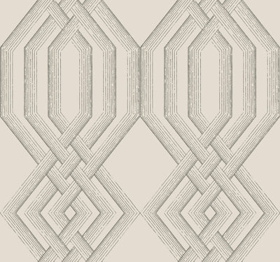 product image of Etched Lattice Wallpaper in Charcoal from the Handpainted Traditionals Collection by York Wallcoverings 53