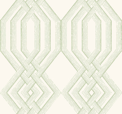 product image of Etched Lattice Wallpaper in Green from the Handpainted Traditionals Collection by York Wallcoverings 521