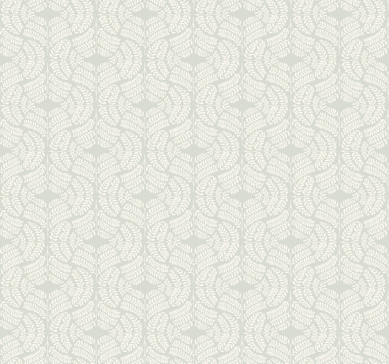 media image for Fern Tile Wallpaper in Ash from the Handpainted Traditionals Collection by York Wallcoverings 262