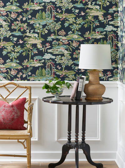 product image for Kingswood Wallpaper in Navy/Red from the Handpainted Traditionals Collection by York Wallcoverings 26