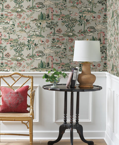 product image for Kingswood Wallpaper in Taupe/Coral from the Handpainted Traditionals Collection by York Wallcoverings 67