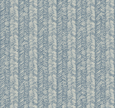 product image of Fractured Herrigbone Wallpaper in Blue from the Handpainted Traditionals Collection by York Wallcoverings 549