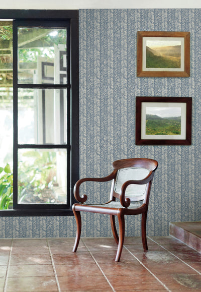 product image for Fractured Herrigbone Wallpaper in Blue from the Handpainted Traditionals Collection by York Wallcoverings 31