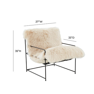 product image for Kimi Genuine Sheepskin Chair By Bd2 Tov S68530 Open Box 6 9