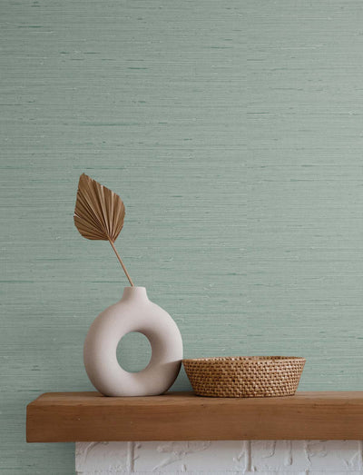 product image for Seahaven Rushcloth Aloe Wallpaper from the Even More Textures Collection by Seabrook 67