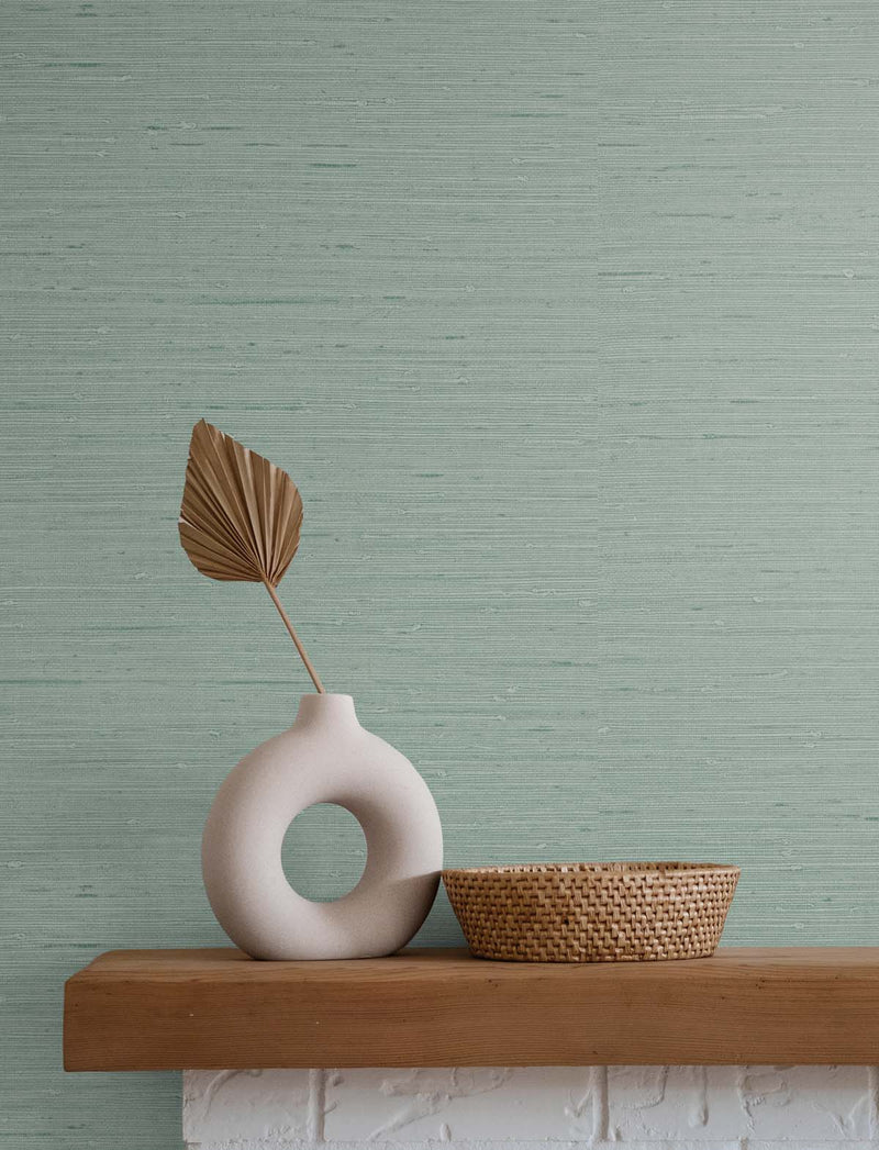 media image for Seahaven Rushcloth Aloe Wallpaper from the Even More Textures Collection by Seabrook 280