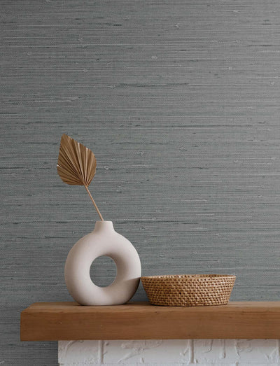 product image for Seahaven Rushcloth Slate Wallpaper from the Even More Textures Collection by Seabrook 26