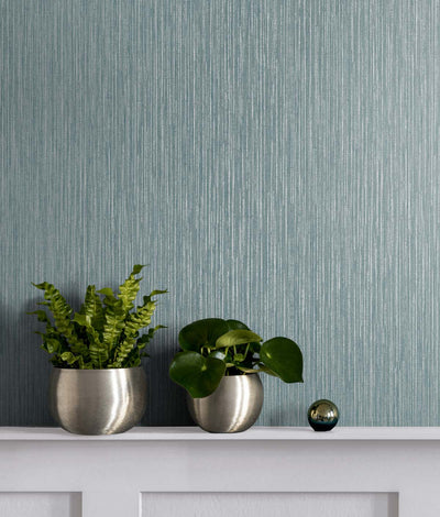 product image for Vertical Stria Agave & Metallic Silver Wallpaper from the Even More Textures Collection by Seabrook 11