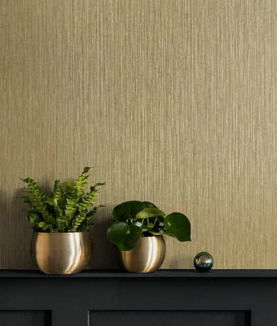 product image for Vertical Stria Antique Gold Wallpaper from the Even More Textures Collection by Seabrook 22