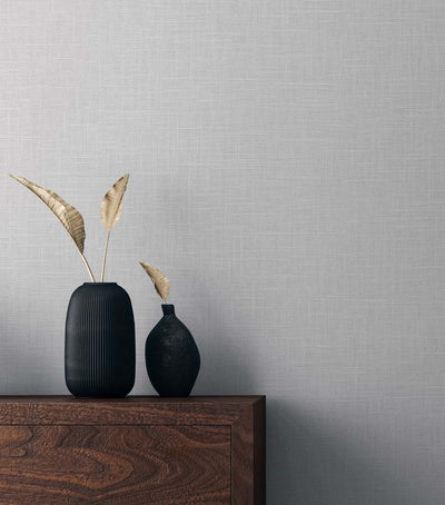 product image for Myrna Linen Everest White Wallpaper from the Even More Textures Collection by Seabrook 6