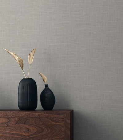 product image for Myrna Linen Stone Grey Wallpaper from the Even More Textures Collection by Seabrook 13