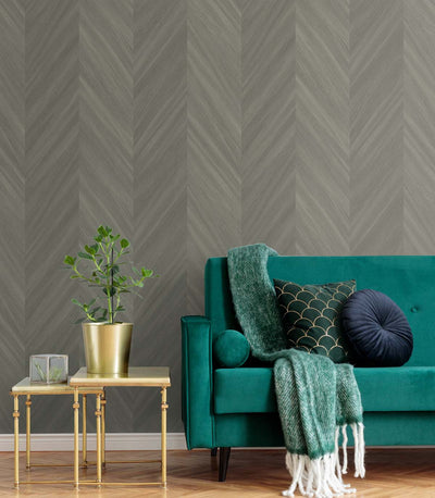 product image for Chevron Wood Veneer Wallpaper from the Even More Textures Collection by Seabrook 0
