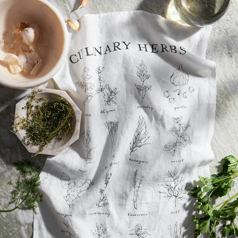 media image for Culinary Herbs Tea Towel2 231