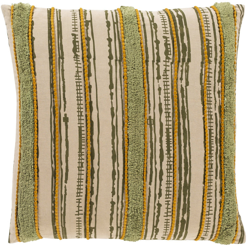 media image for Tanzania TZN-003 Woven Pillow in Olive & Beige by Surya 232