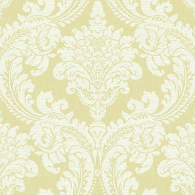product image of Tapestry Damask Wallpaper in Yellow from the Grandmillennial Collection by York Wallcoverings 510