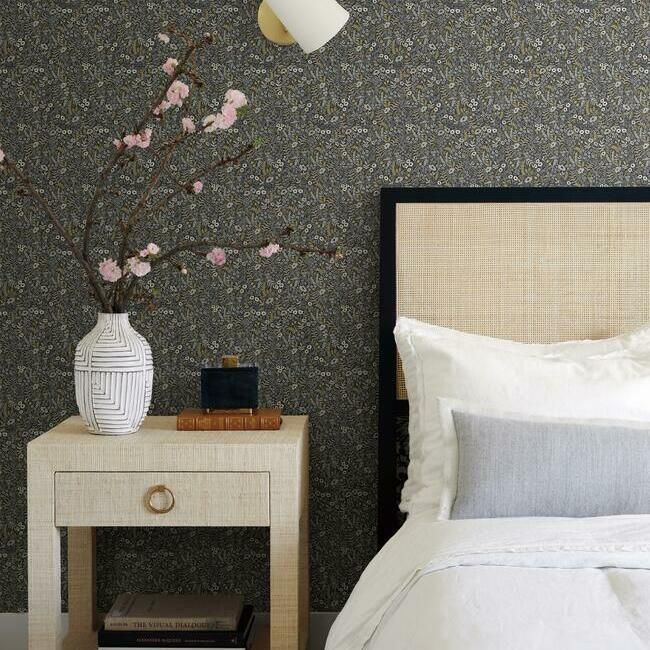 media image for Tapestry Wallpaper in Black and Beige from the Rifle Paper Co. Collection by York Wallcoverings 254