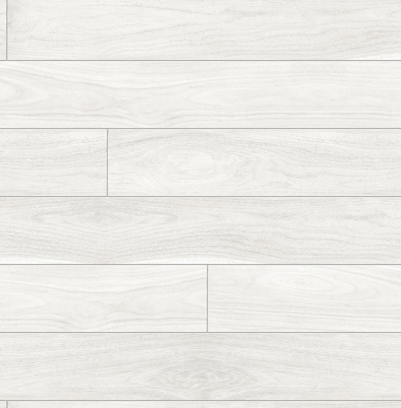 media image for Teak Planks Peel-and-Stick Wallpaper in Off-White by NextWall 233