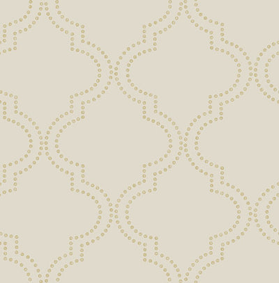 product image for Tetra Beige Quatrefoil Wallpaper from the Symetrie Collection by Brewster Home Fashions 9