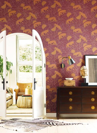 product image for Tibetan Tigers Wallpaper from the Tea Garden Collection by Ronald Redding for York Wallcoverings 73