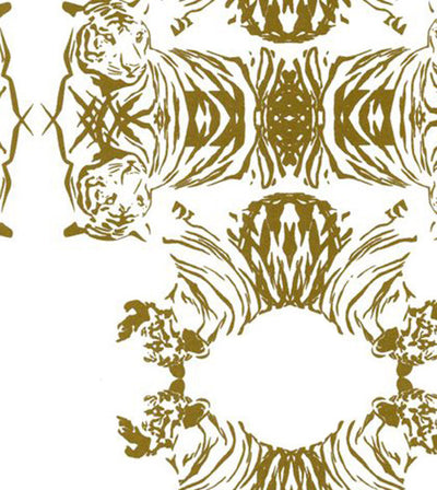 product image for Tigerlace Wallpaper in Gold design by Cavern Home 24