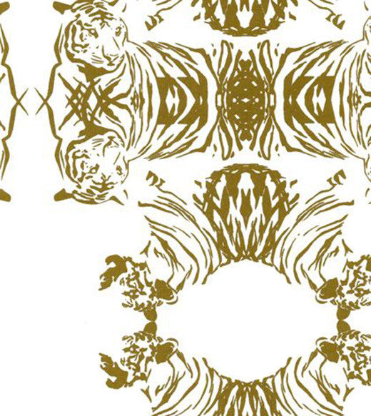 media image for Tigerlace Wallpaper in Gold design by Cavern Home 267