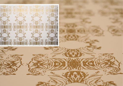 product image for Tigerlace Wallpaper in Gold design by Cavern Home 79