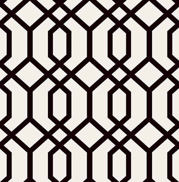 media image for sample trellis black montauk wallpaper from the essentials collection by brewster home fashions 1 20