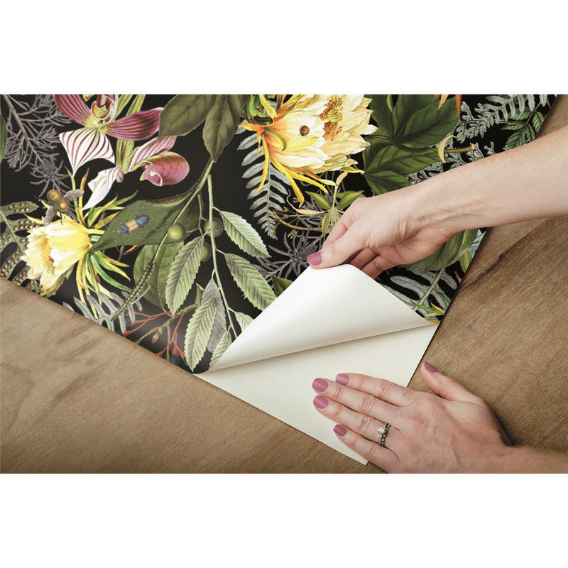 media image for Tropical Flowers Peel & Stick Wallpaper by RoomMates for York Wallcoverings 266