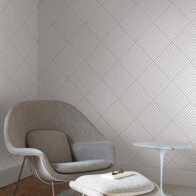 product image for Twisted Tailor Wallpaper in White and Black from the Geometric Resource Collection by York Wallcoverings 42