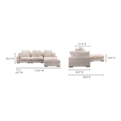 product image for tumble lounge modular sectional charcoal by bd la mhc ub 1012 25 7 1