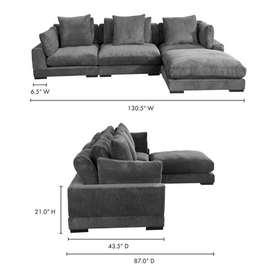 product image for Tumble Lounge Modular Sectional Charcoal 6 93