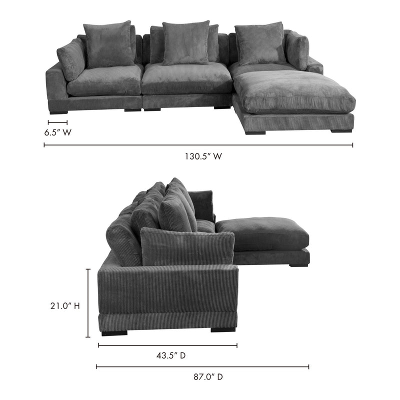 media image for Tumble Lounge Modular Sectional Charcoal 6 224