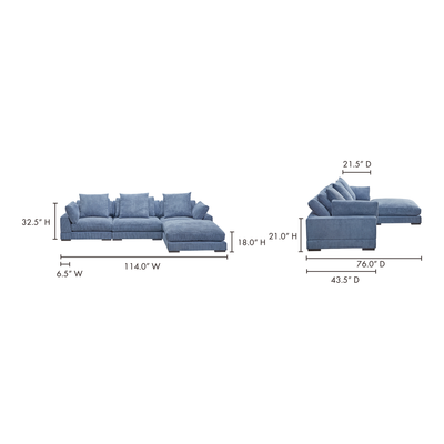 product image for tumble lounge modular sectional charcoal by bd la mhc ub 1012 25 13 89